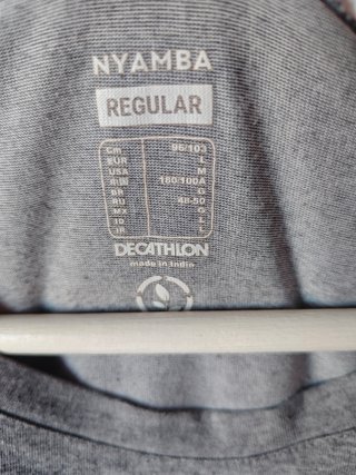 Camiseta manga corta gris hombre L Decathlon nyamb