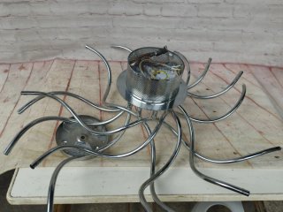 Lámpara de techo moderna plateada