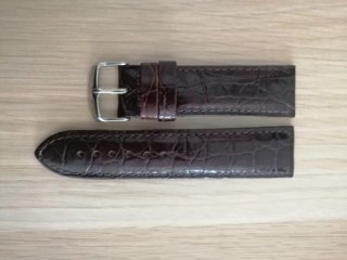 Correa de reloj de piel marrón
