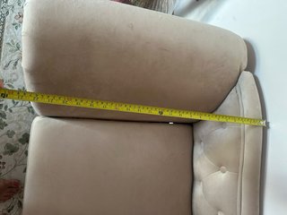 Splendida Chaise Longue Beige Velluto