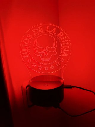 Lámpara LED metacrilato "Hijos de la Ruina".