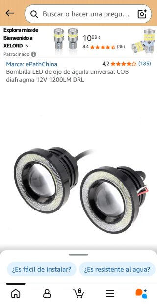 Bombillas LED Ojo de Ángel para Coche