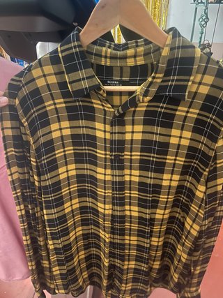 Camisa cuadros Bershka M