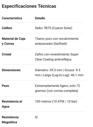 Reloj Seiko Solar radiocontrolado