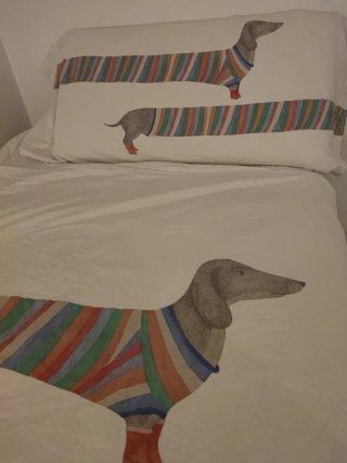Funda nórdica infantil perros salchicha