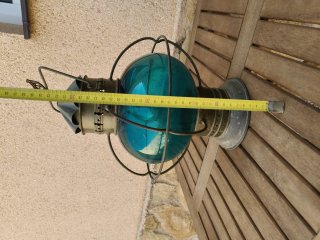 Farol de cristal azul