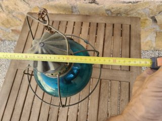 Farol de cristal azul