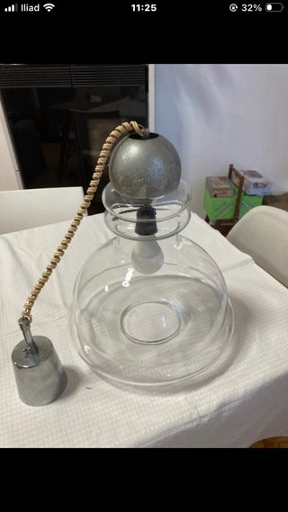 Lampadario Vetro Space Age Anni 60/70