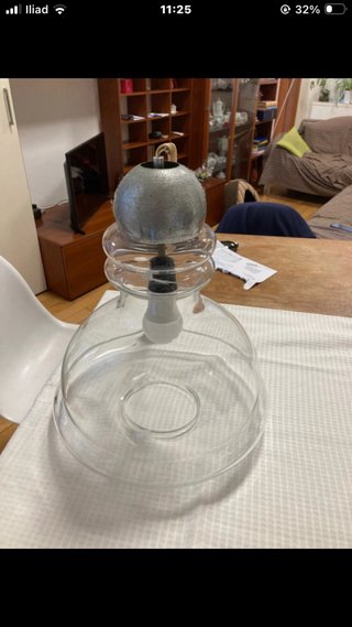 Lampadario Vetro Space Age Anni 60/70