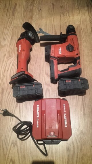 Hilti Martillo percutorTE 6-22 +amoladoraAG 4S-22