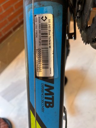 Bicicleta MTB RR 340 Azul Amarillo M