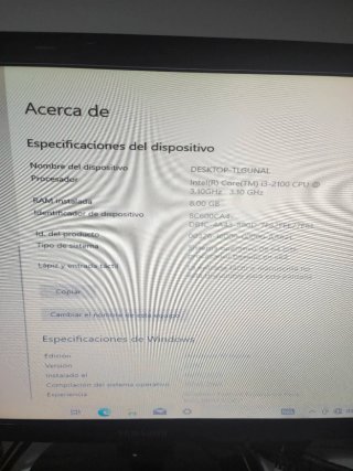 PC Sobremesa Intel i3 8GB RAM Gráfica Dedicada