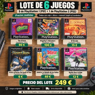 Lote 5 Juegos PS1 Clásicos, no son 5€