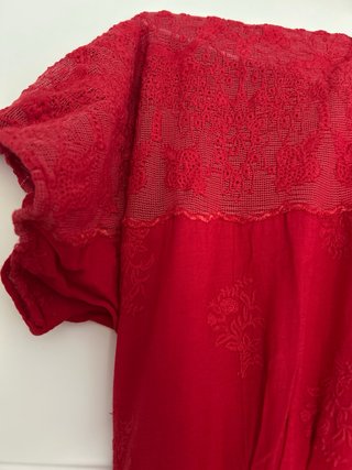 Vestido rojo largo mujer