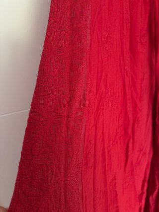 Vestido rojo largo mujer