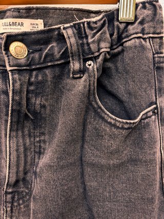 Pantalón vaquero gris desgastado Pull&Bear