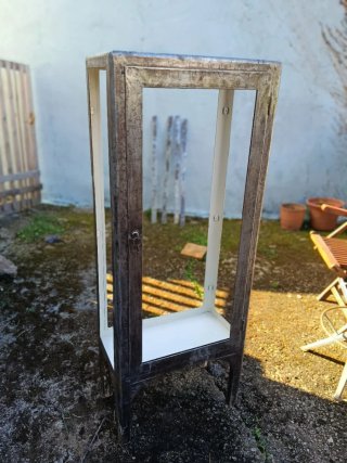 Vitrina metálica y de cristal