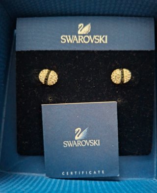 Pendientes Swarovski Plata y Negro