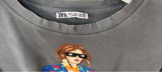 Camiseta Zara estampado mujer