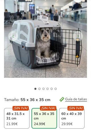 Transportín nuevo perro mediano