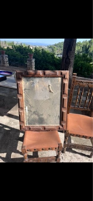 Espejo antiguo de madera
