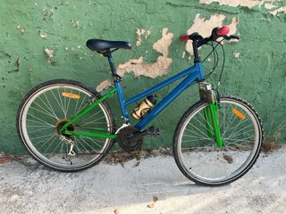 Bicicleta Montaña Azul y Verde