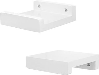 Estantes pared madera maciza 13cm, set 2