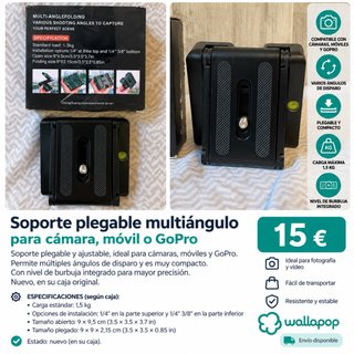Supporto pieghevole multi-angolo per fotocamera/cellulare/GoPro