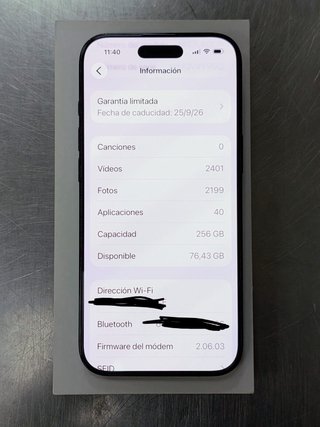 iPhone 17 Air 256GB Batería 99%