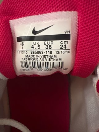 Zapatillas Nike Talla 38 Blancas y Rosas
