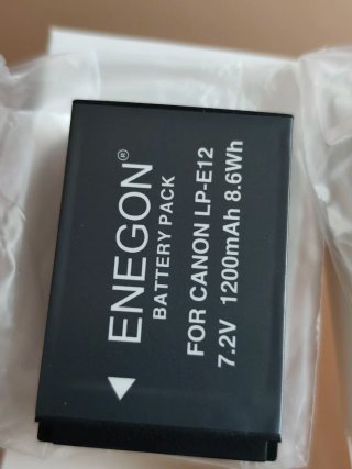Cargador Viaje Enegon + 2 Baterías LP-E12