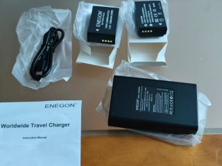 Cargador Viaje Enegon + 2 Baterías LP-E12