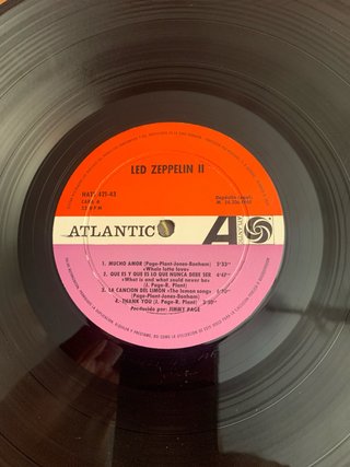 Led Zeppelin II Vinilo Hard Rock Atlantic