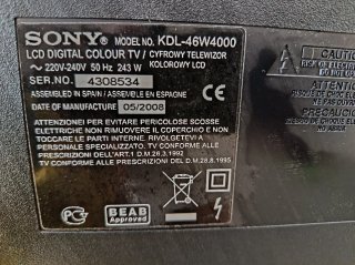 Televisor Sony Bravia Negro y Plateado