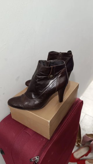 Botines de piel Fosco marrones