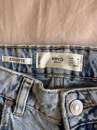 Vaqueros culotte Mango Talla 36
