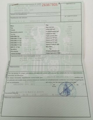 Remolque ligero con documentación