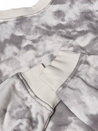 Felpa crop Bershka tie-dye grigia XS