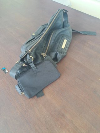 Bolso Piel Negro Picuadro
