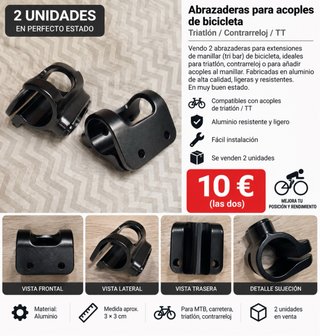 Abrazaderas para acoples de bicicleta