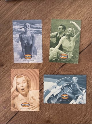 Set 12 cartoline vintage pubblicitarie Fossil