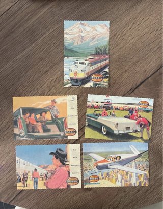 Set 12 cartoline vintage pubblicitarie Fossil