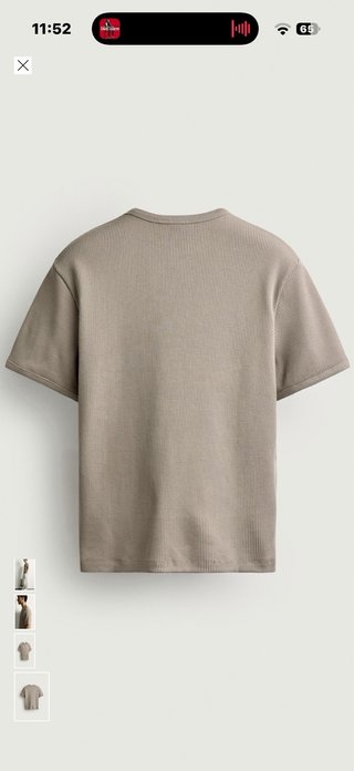 Camiseta Zara hombre beige