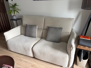 Sofá Natuzzi Eléctrico Reclinable Beige