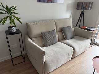 Sofá Natuzzi Eléctrico Reclinable Beige