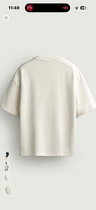 Camiseta Zara Beige Hombre