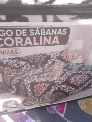Sábanas Coralinas Térmicas Azul/Blanco