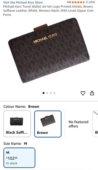 Portafoglio Michael Kors Marrone Monogram