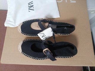 Alpargatas Mujer Zara Negras Talla 39