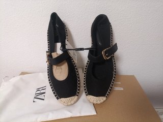 Alpargatas Mujer Zara Negras Talla 39
